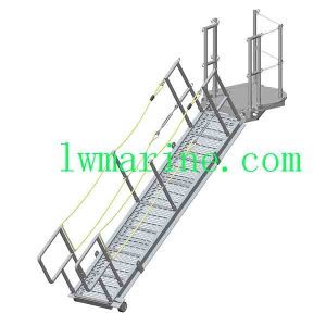 Aluminum Accommodation Ladder with Rotating Treads