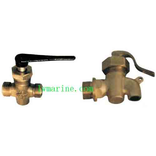 Marine Bronze Male Thread Draw Cock