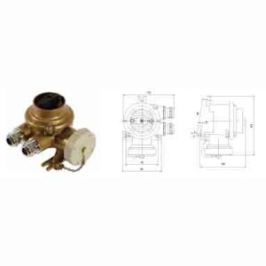 10A Marine Brass Socket with Switch