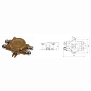 16A Marine Brass Junction Box
