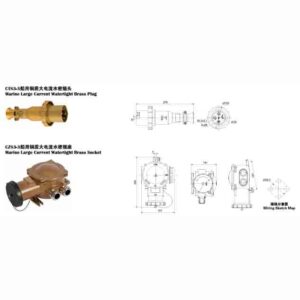 63A Marine Large Current Watertight Brass Plug & Socket