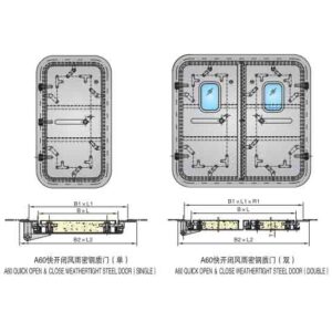 A60 QUICK OPEN & CLOSE WEATHERTIGHT STEEL DOOR