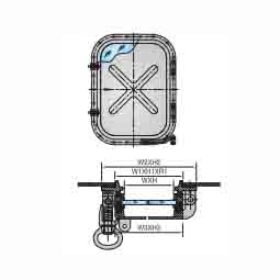 ALUMINIUM INWARD SIDE HINGED RECTANGULAR WINDOW