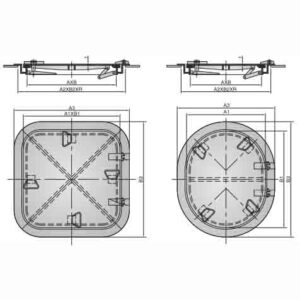 ALUMINIUM SUNK WATERTIGHT HATCH COVER