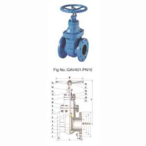 BS5150 PN10 NRS CAST IRON GATE VALVE