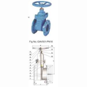 DIN3202 F4 PN16 RESILIENT SEAT GATE VALVE