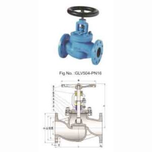 DIN3356 PN16 CAST STEEL GLOBE VALVE