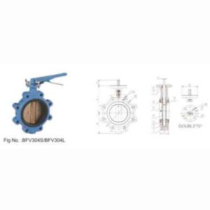 EN 593 LUG TYPE BUTTERFLY VALVE WITH PINS