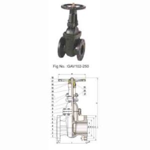 MSS SP-70 CLASS 250 OS&Y CAST IRON GATE VALVE
