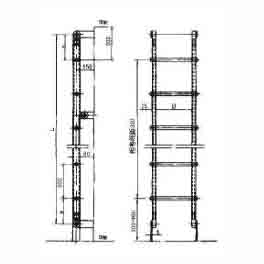 Ship Aluminum Pipe Vertical Ladder