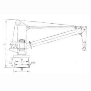 Ship Electric Slewing Variable boom Crane