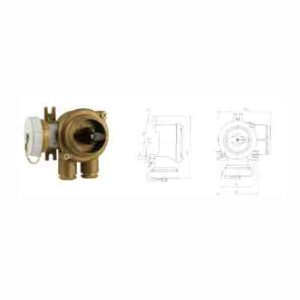 16A MARINE BRASS SOCKET WITH SWITCH