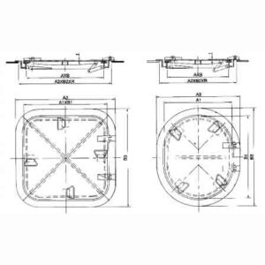ALUMINIUM SUNK WATERTIGHT HATCH COVER