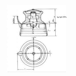 CLEAT FAIRLEAD WITH SINGLE ROLLER