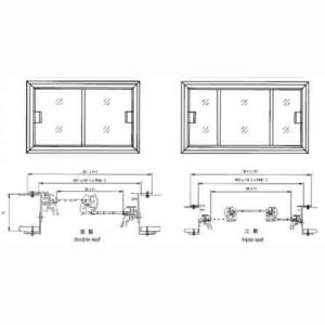 LIGHT ALUMINIUM DOUBLE LEAF SLIDING WINDOW