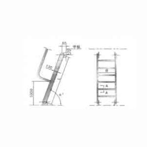 MARINE ALUMINIUM INCLINED LADDER