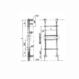 MARINE ALUMINIUM PIPE VERTICAL LADDER