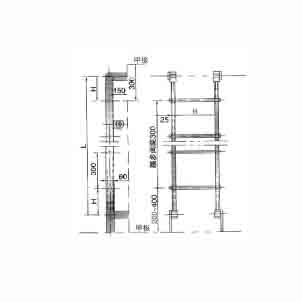 MARINE ALUMINIUM PIPE VERTICAL LADDER