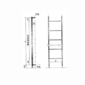 MARINE STAINLESS STEEL VERTICAL LADDER