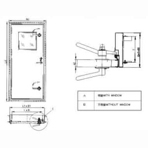 MARINE STEEL PERIPHERAL WALL DOOR