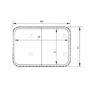 Marine A60 Fireproof Rectangular Window
