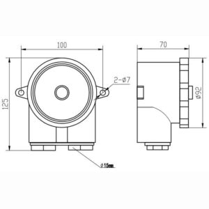 Air Horn Watertight Push Button