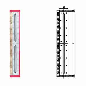 FLAT TYPE GLASS LEVEL GAUGE FOR SEWAGE TANK ULB