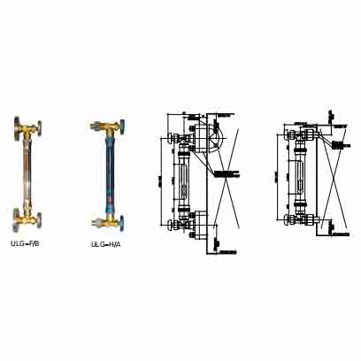 MARINE SELF-CLOSING TUBULAR TYPE GLASS LEVEL GAUGE ULG