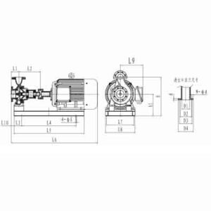 Marine horizontal water sealing pump CWF Series