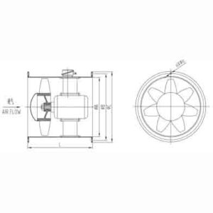 Marine or Navy Axial Fan JCZ Series