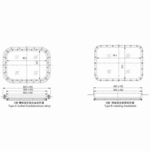 Wheelhouse Fixed Rectangular Window
