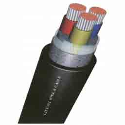 XLPE insulated halogen-free low-smoke shipboard power cable without inner sheath