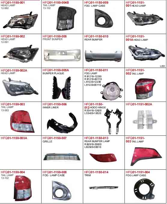 HEAD LAMP REPLACEMENT FOR TOYOTA