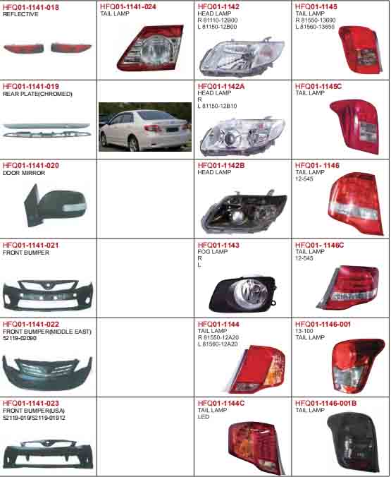 REFLECTIVE REPLACEMENT FOR TOYOTA