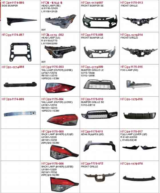 Side Bumper for Toyota